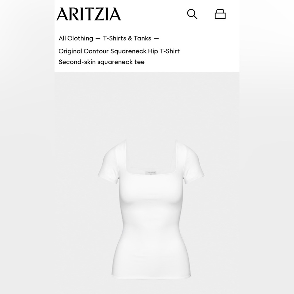 Aritzia Contour Squareneck Hip T-Shirt